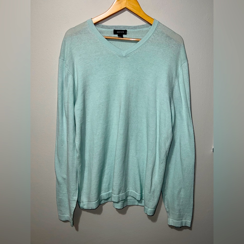 Alfani Mint Green Mens Large Sweater